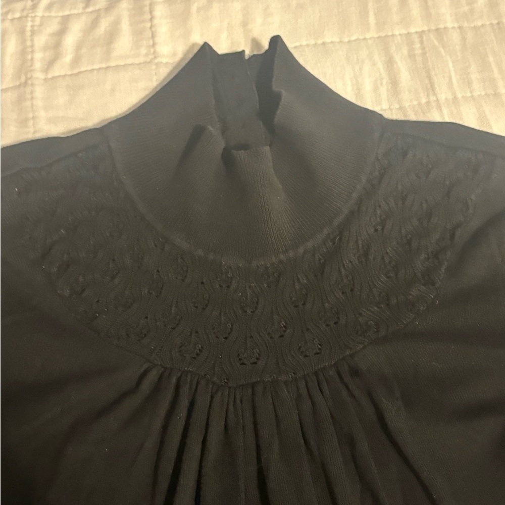 Women’s Apt 9 Sweater. Size 2XL black. Buttons and designs long sleeve knit - Picture 2 of 12
